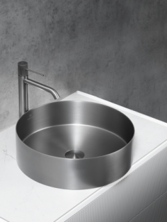 Раковина AltroBagno Luna 001002 MtGr из нержавеющей стали оружейная сталь